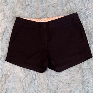 Black J. Crew 3” Mid-Rise Chino Shorts
